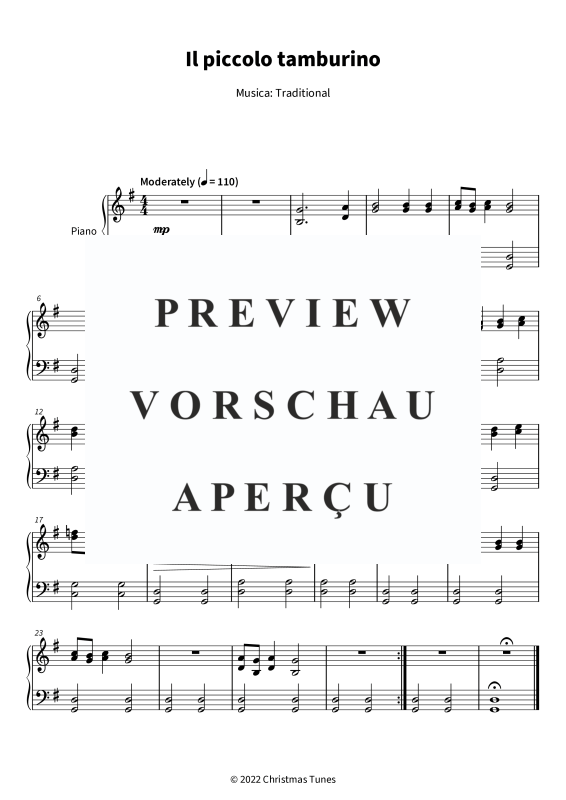 Produktgalerie: Seite 5 von 5 Il piccolo tamburinol - Un classico natalizio senza tempo, , Klavier Solo
