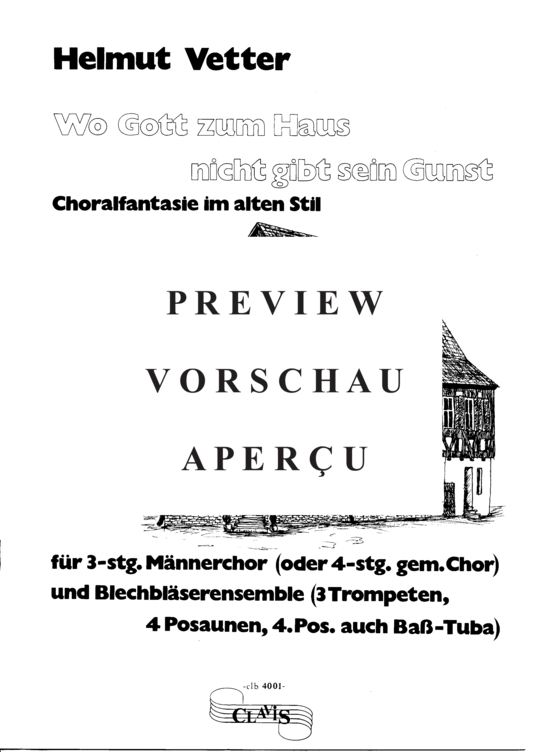 Product gallery: Page 2 of 10 Wo Gott zum Haus nicht gibt sein Gunst , , (male choir + brass ensemble)