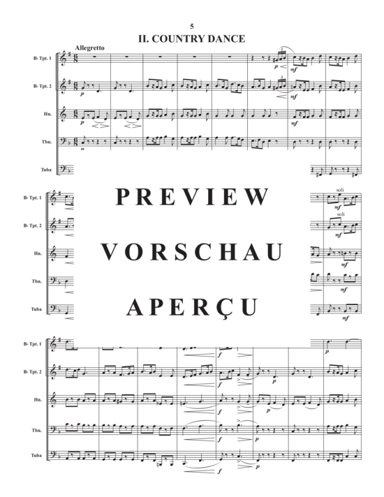 Produktgalerie: Seite 7 von 21 Three Folk Dances , , (Blechbläserquintett)