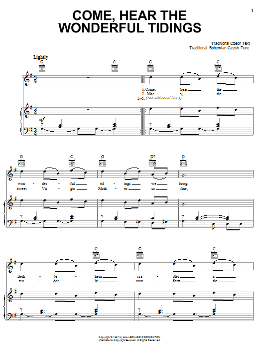 Product picture to: Come, Hear The Wonderful Tidings