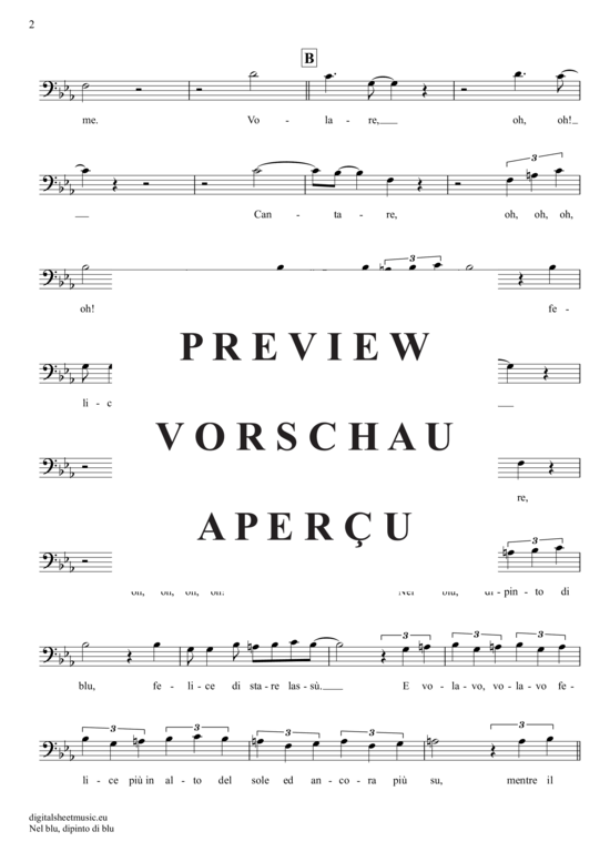Produktgalerie: Seite 3 von 4 Volare (Nel blu dipinto di blu) , Modugno, Domenico, Violoncello