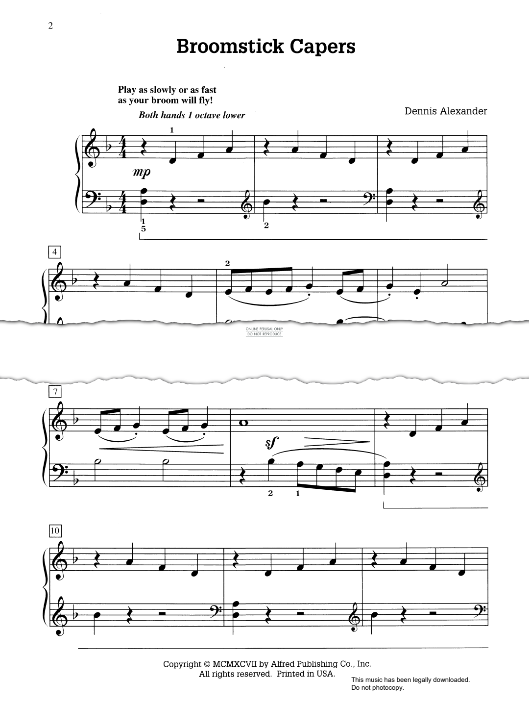 Produktgalerie: Seite 1 von 1 Broomstick Capers, Dennis Alexander, Klavier