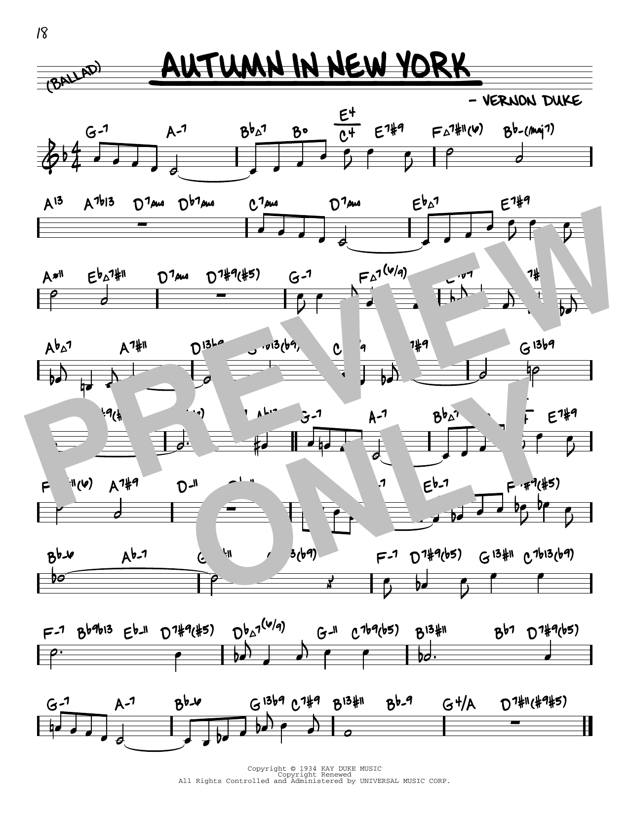 Product picture to: Autumn In New York (arr. David Hazeltine)