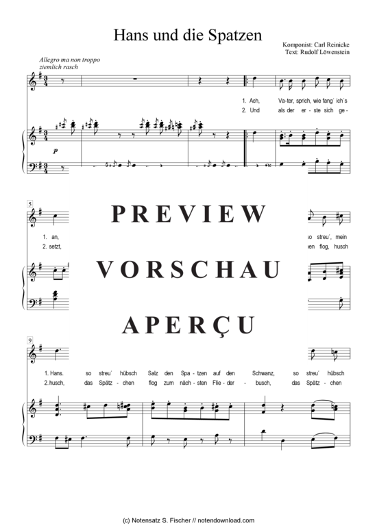 Product gallery: Page 2 of 4 Hans und die Spatzen , , Piano and Voice