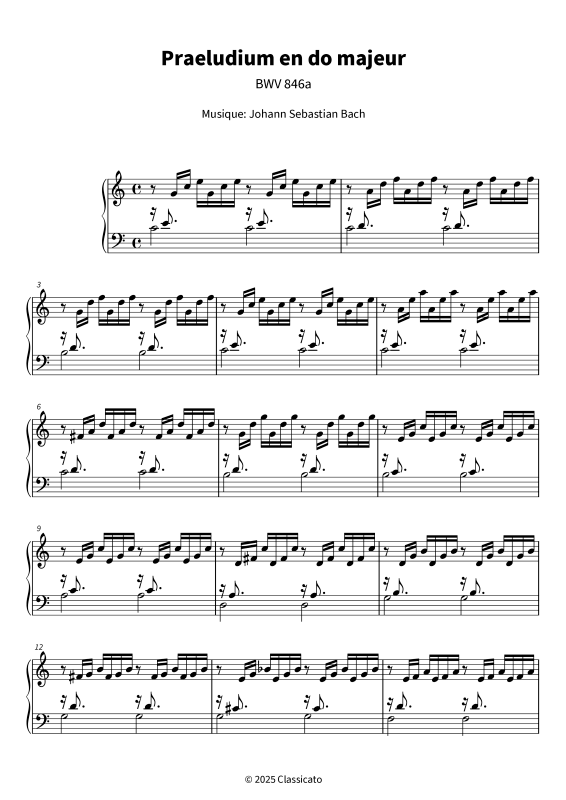 Produktgalerie: Seite 1 von 6 Praeludium en do majeur - BWV 846a, , Klavier Solo