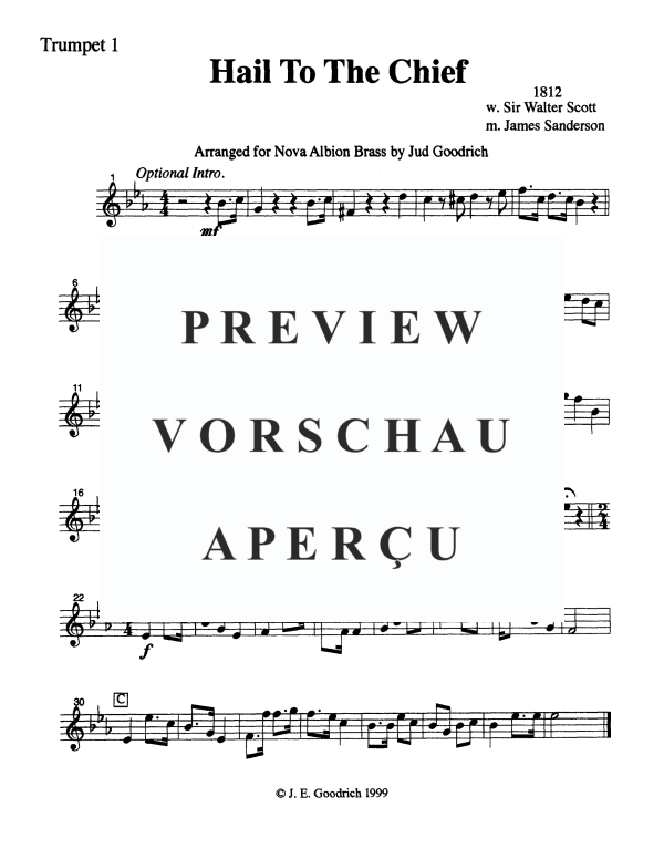 Produktgalerie: Seite 5 von 9 Hail to the Chief, , Blechbläser Quintett