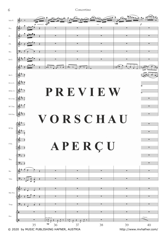 Product gallery: Page 11 of 11 Concertino, , (Flute solo and large wind orchestra)