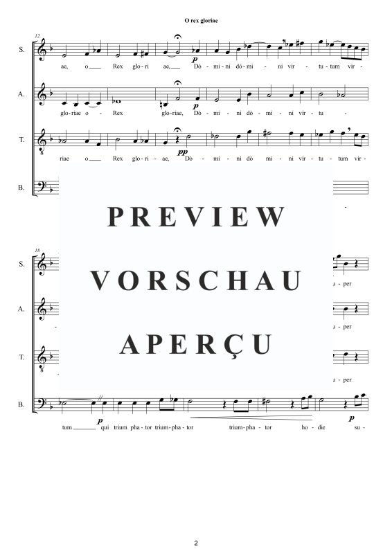 Produktgalerie: Seite 3 von 11 O rex gloriae - Motette, , Gemischter Chor a capella
