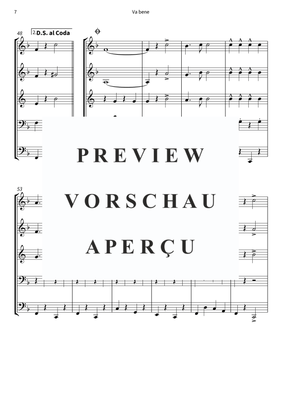Produktgalerie: Seite 9 von 11 Va bene, Peter Kraus, (Blechbläserquintett)