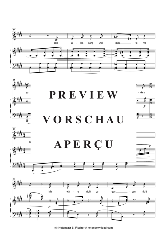 Product gallery: Page 4 of 5 Wie traulich war das Fleckchen  , , Piano and Voice