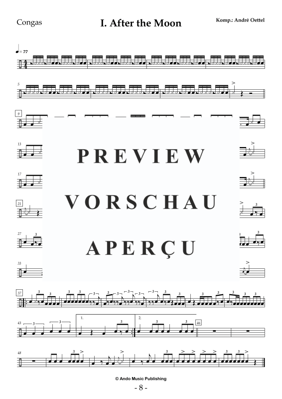 Produktgalerie: Seite 10 von 11 5 Ensemble Stücke für vier Percussion Spieler, , Perkussion Ensemble Quartett
