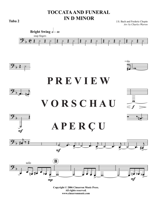 Product gallery: Page 15 of 16 Toccata und Funeral in D-Moll , , (Tuba Quartet: 2x Baritone, 2xTuba)