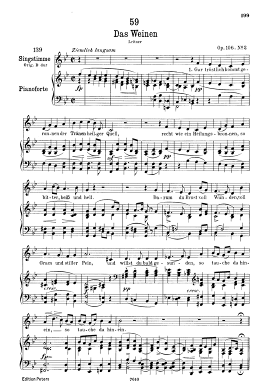 Product picture to: Das Weinen D.926Franz Schubert