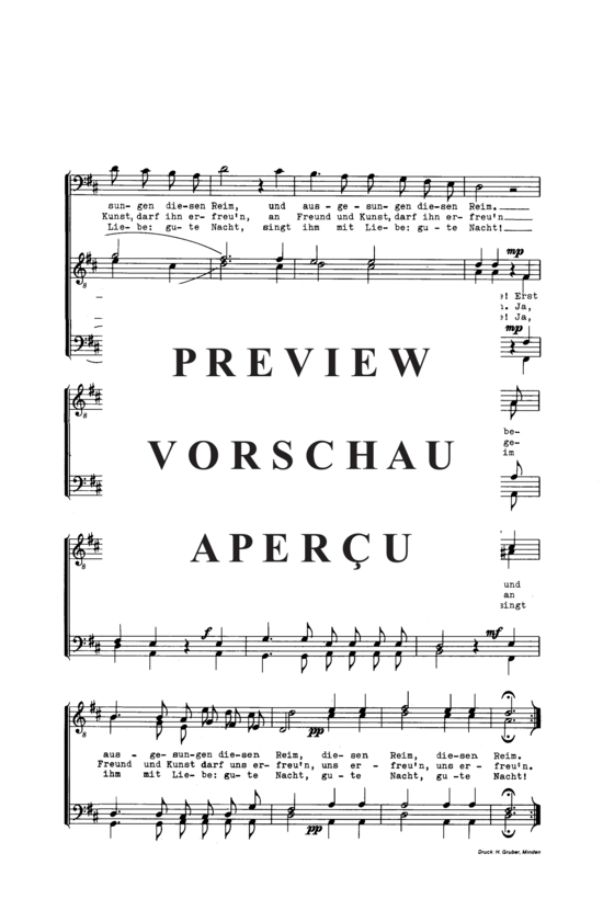 gallery: Zur guten Nacht , , (Männerchor)