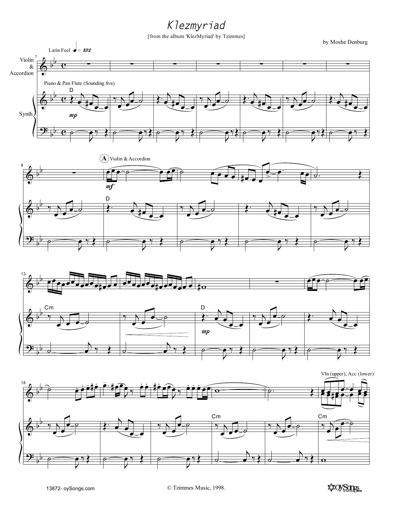 Produktgalerie: Seite 1 von 1 Klezmyriad, Moshe Denburg, Melodieinstrument