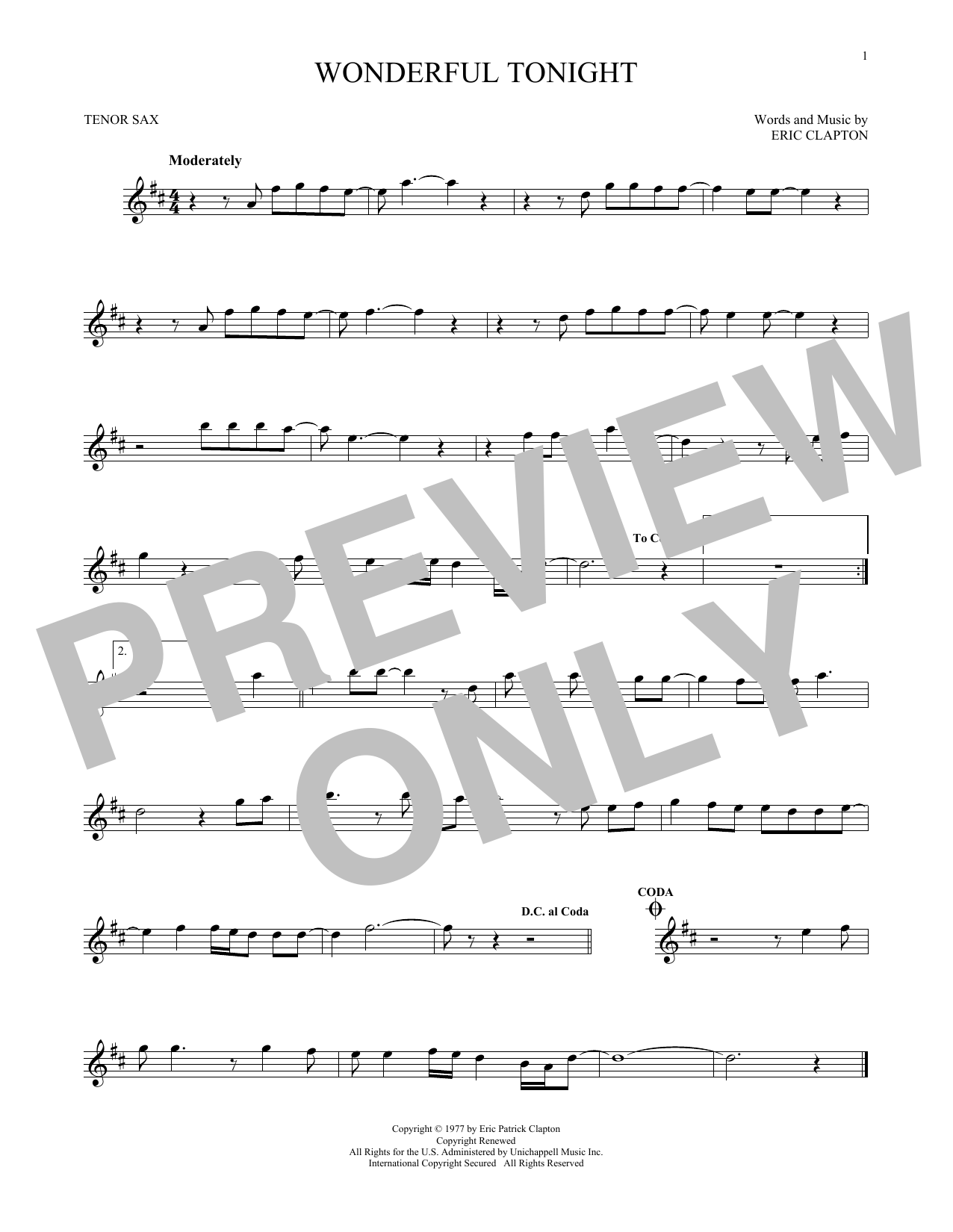 Product gallery: Page 1 of 1 Wonderful Tonight, Eric Clapton