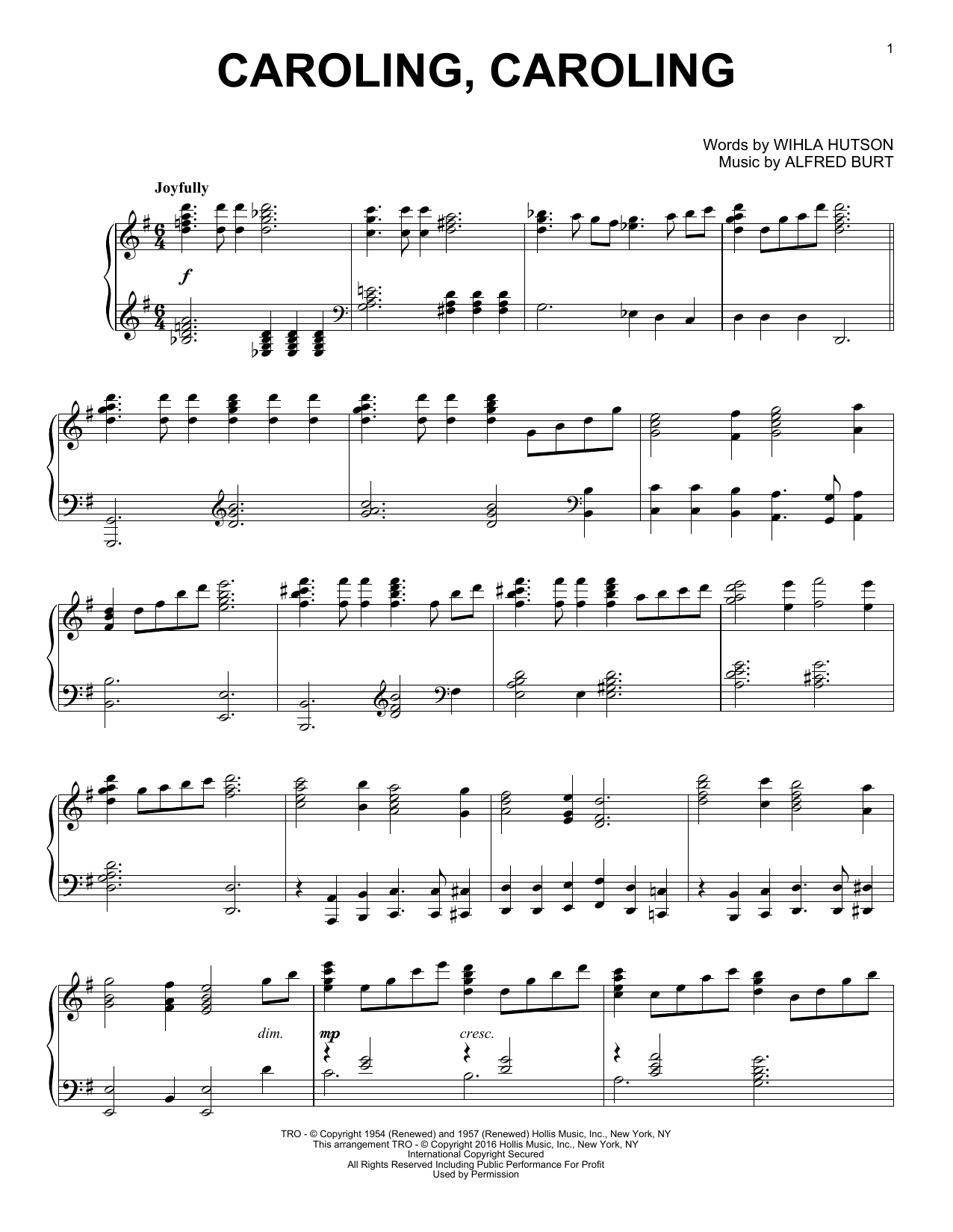 Product gallery: Page 1 of 1 Caroling, Caroling, Alfred Burt