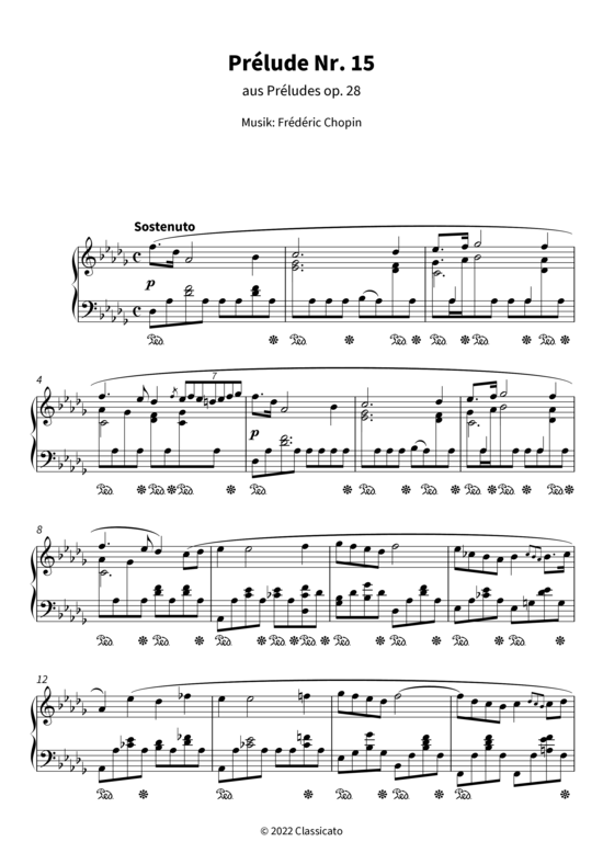 Product picture to: Prélude Nr. 15 - aus Préludes op. 28 Frédéric Chopin