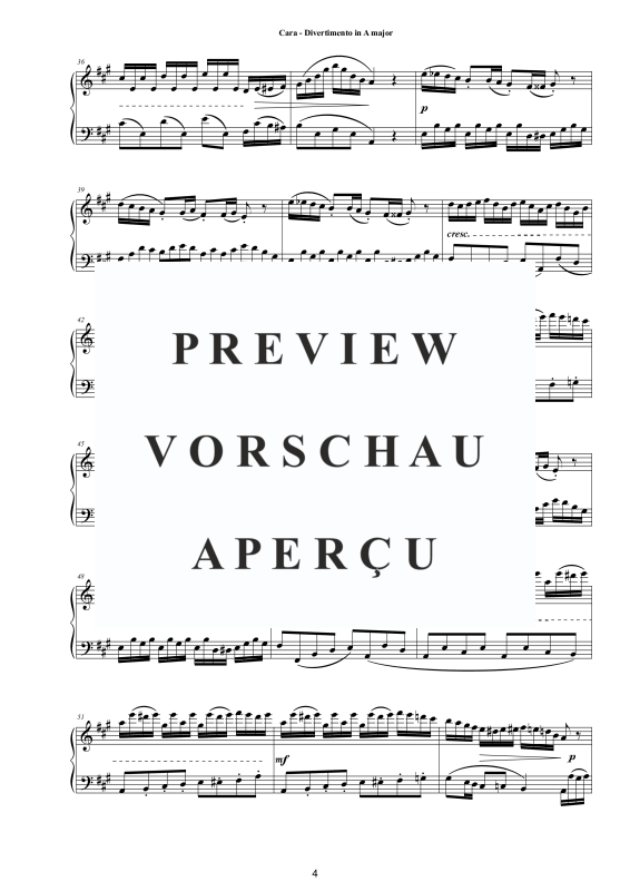 Produktgalerie: Seite 5 von 7 Divertimento in A-Dur, , Klavier Solo