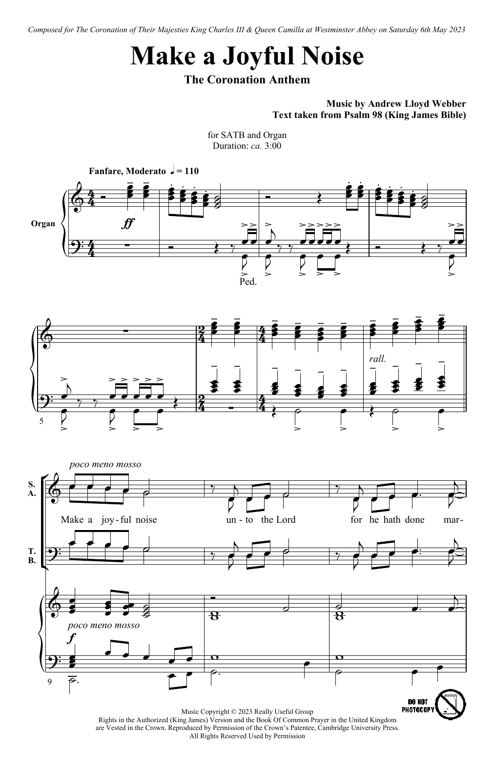Produktbild zu: Make A Joyful Noise - The Coronation Anthem (for SATB and Organ)