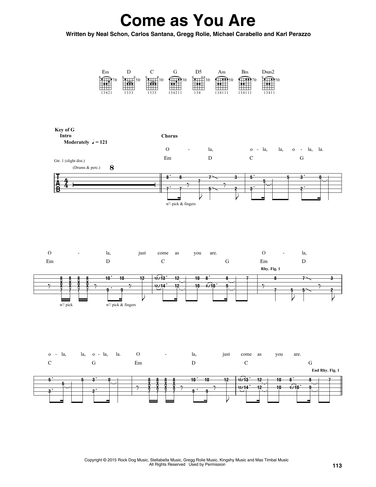 Product gallery: Page 1 of 1 Come As You Are, Santana