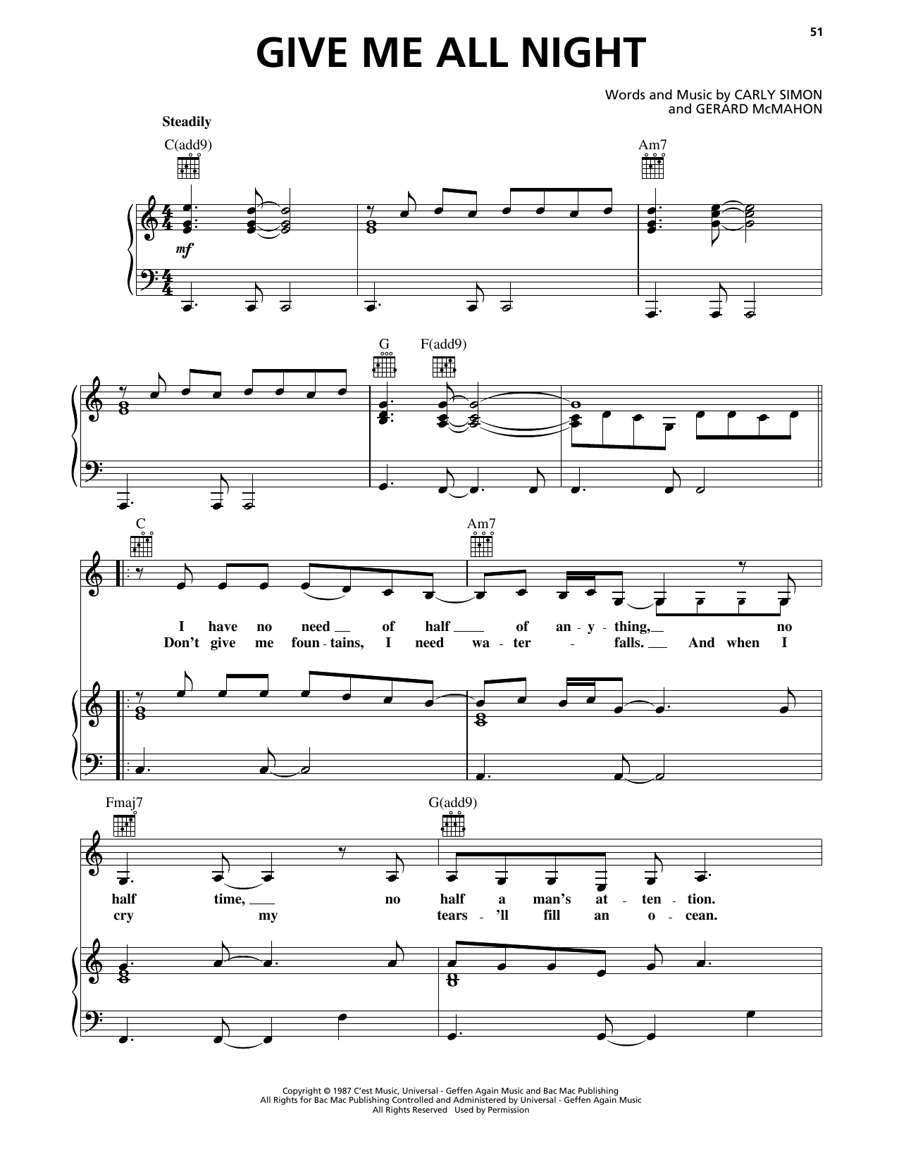 Produktbild zu:  Give Me All Night - Carly Simon