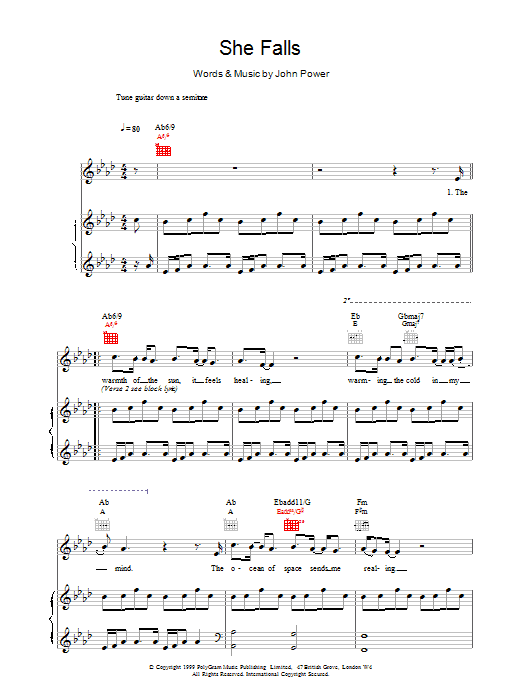 Produktgalerie: Seite 1 von 1 She Falls, Cast, Gesang, Gitarre, Klavier