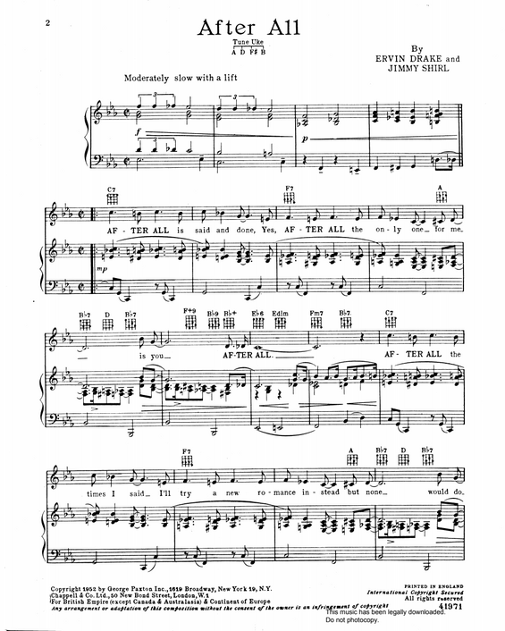 Product gallery: Page 1 of 1 After All, The Mills Brothers