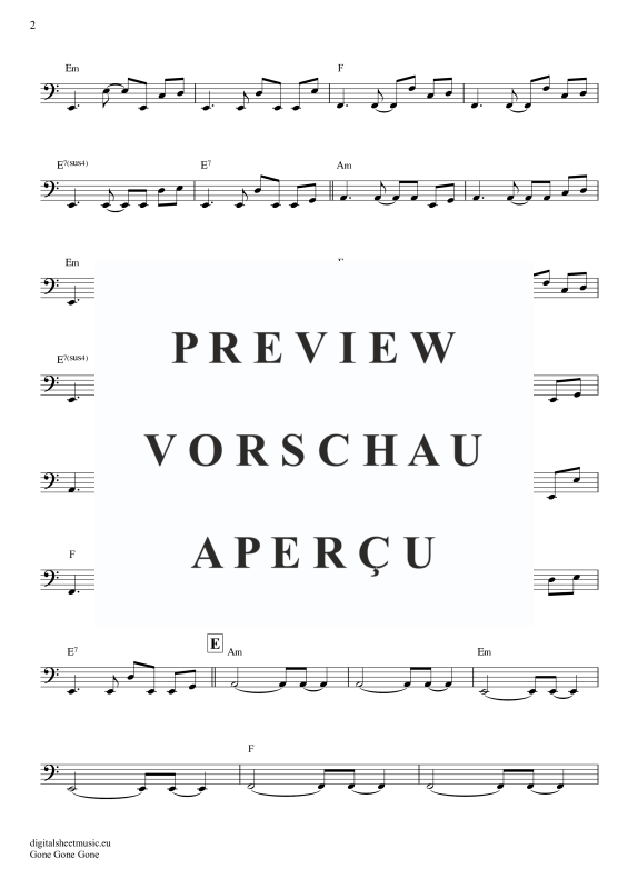 Produktgalerie: Seite 3 von 9 Gone Gone Gone, Guetta, David Swims, Teddy Tones And I, E-Bass