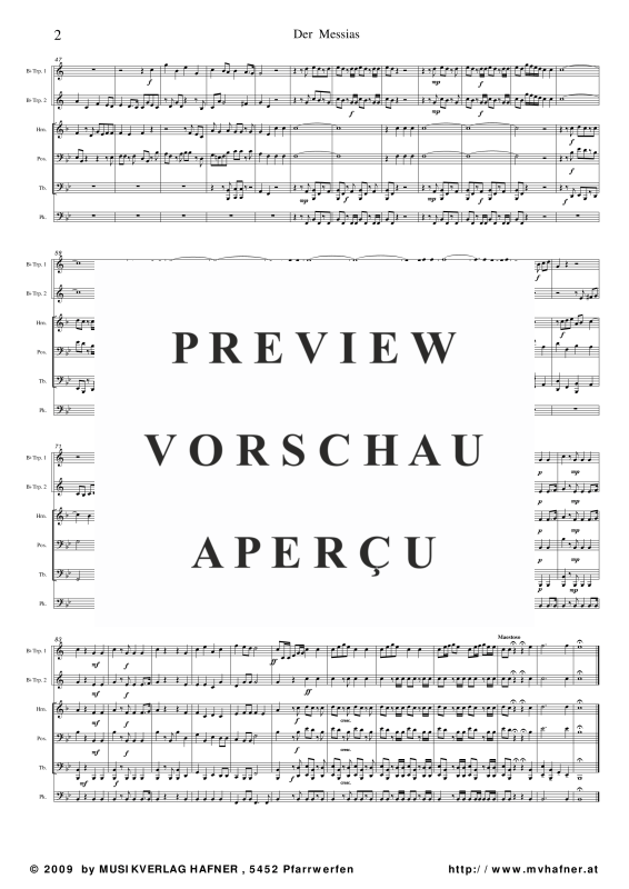 gallery: Halleluja aus Der Messias, , (Blechbläser Quintett)