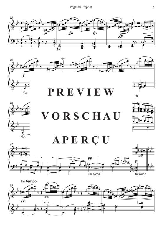 Product gallery: Page 5 of 6 Vogel als Prophet - Nr. 7 aus Waldszenen op. 82 , , Piano Solo