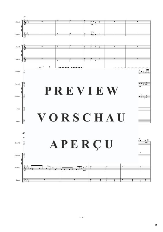 Produktgalerie: Seite 10 von 11 Concerto in Eb per il Contrabasso, , Studienpartitur Orchester