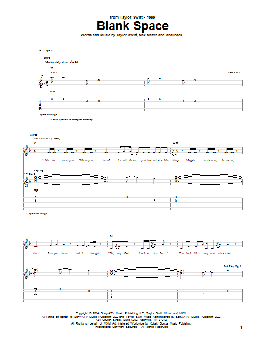 Produktbild zu: Blank Space