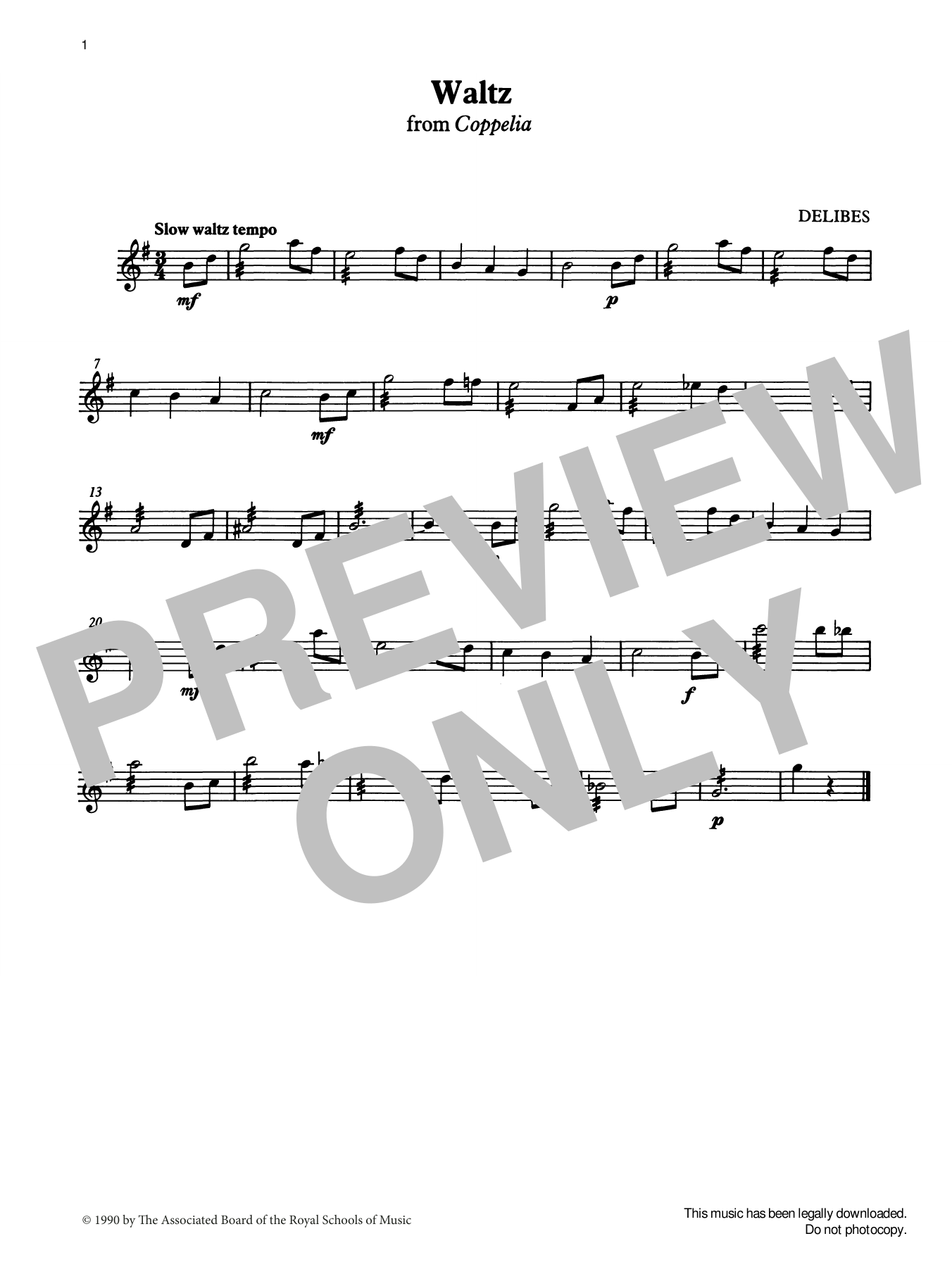 Produktgalerie: Seite 1 von 1 Waltz from Graded Music for Tuned Percussion, Book II, Leo Delibes, Percussion