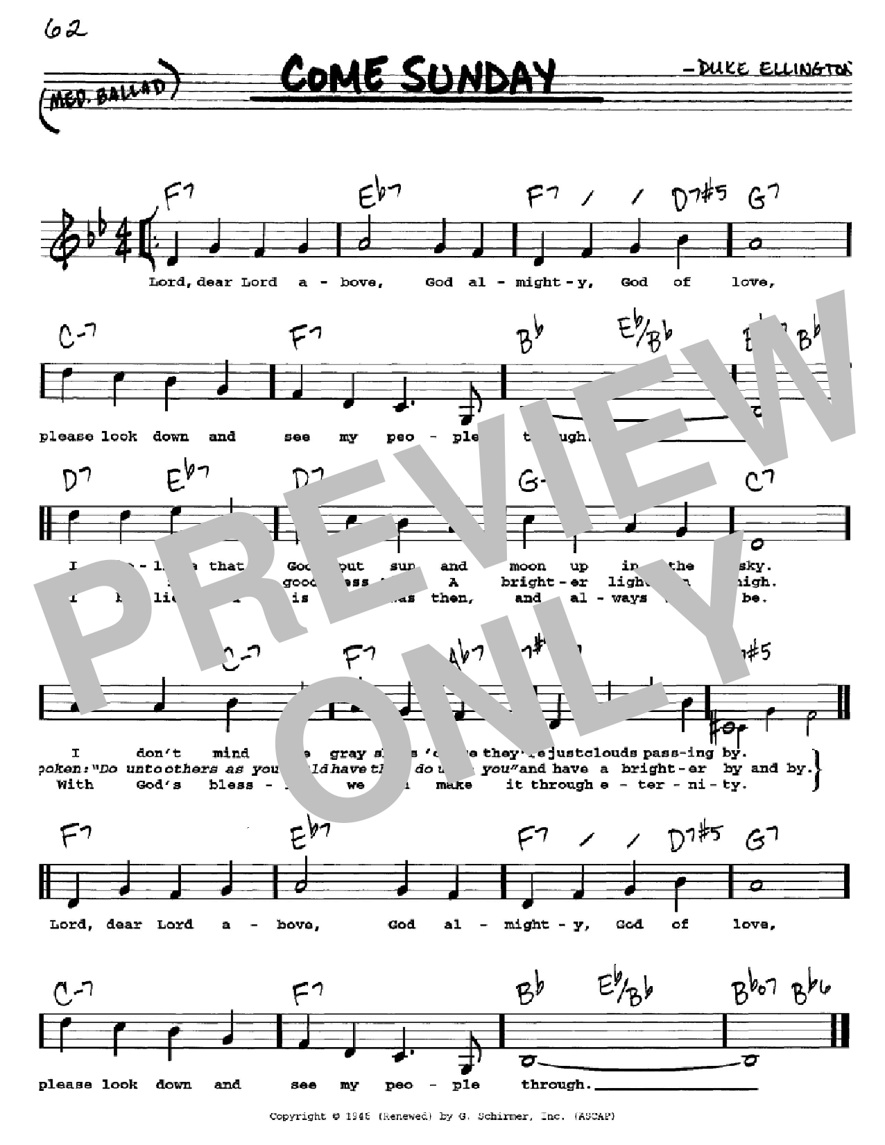 Produktbild zu: Come Sunday