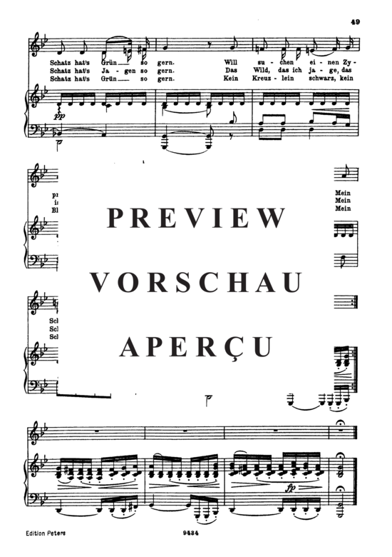 gallery: Die liebe Farbe D.795-16 (Die Schöne Müllerin) , ,  (Gesang tief + Klavier)