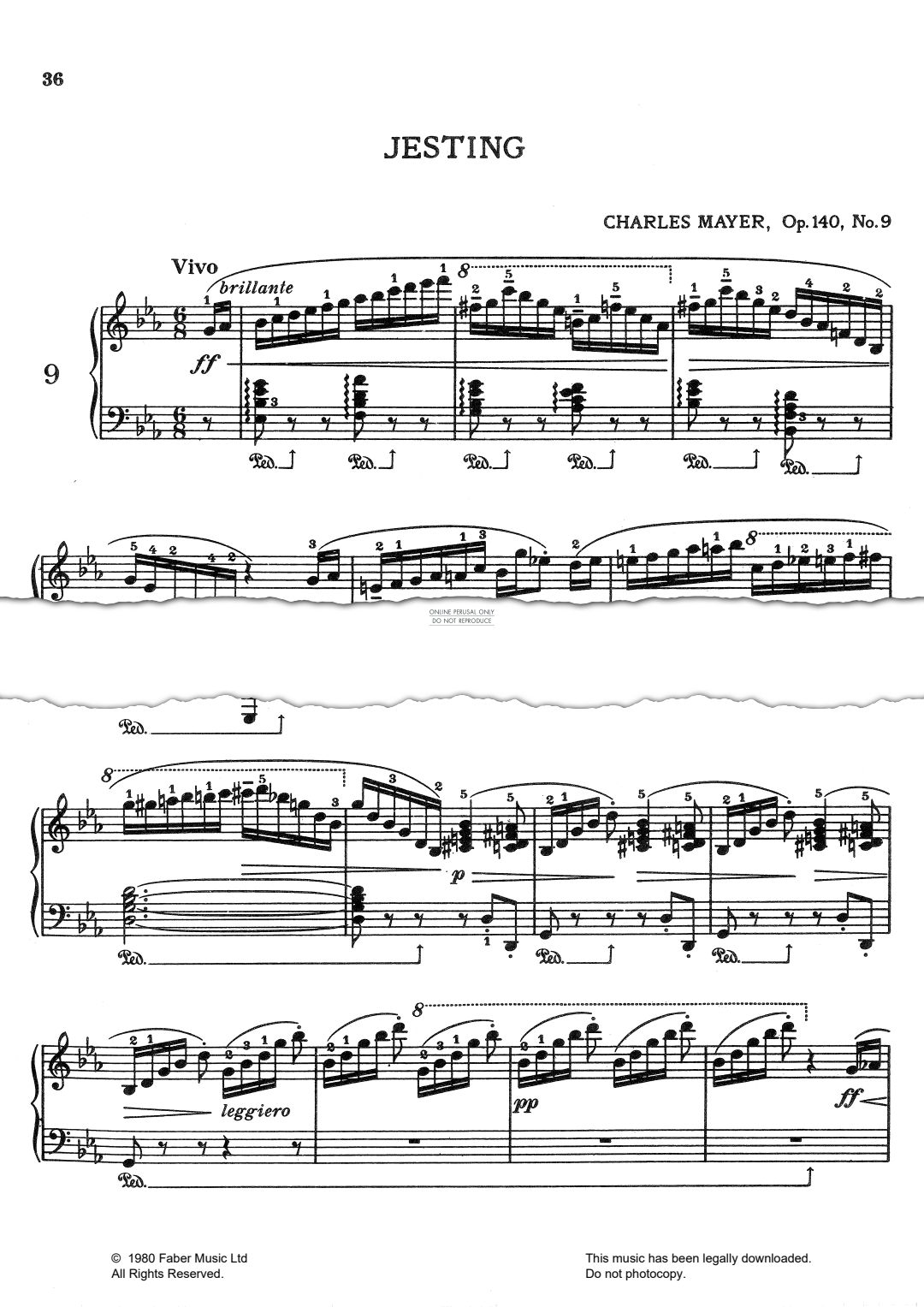 gallery: Jesting (Op.140, No.9), Charles Mayer, Klavier