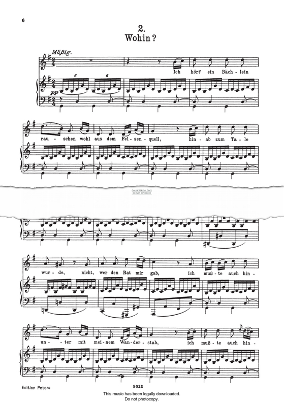 Produktgalerie: Seite 1 von 1 Wohin? (from 'Die Schöne Müllerin Op.25 D795'), Franz Schubert, Gesang, Klavier