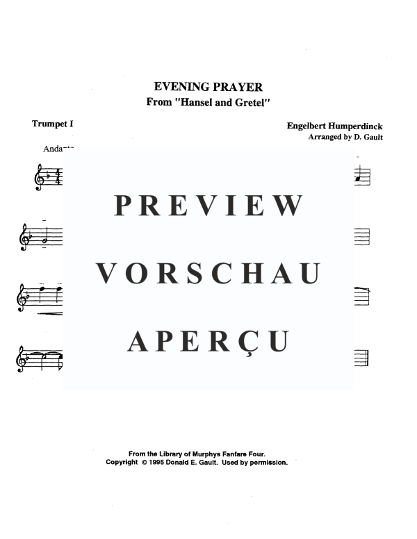 Produktgalerie: Seite 6 von 10 Abendgebet aus Hänsel und Gretel, , Blechbläser Quartett