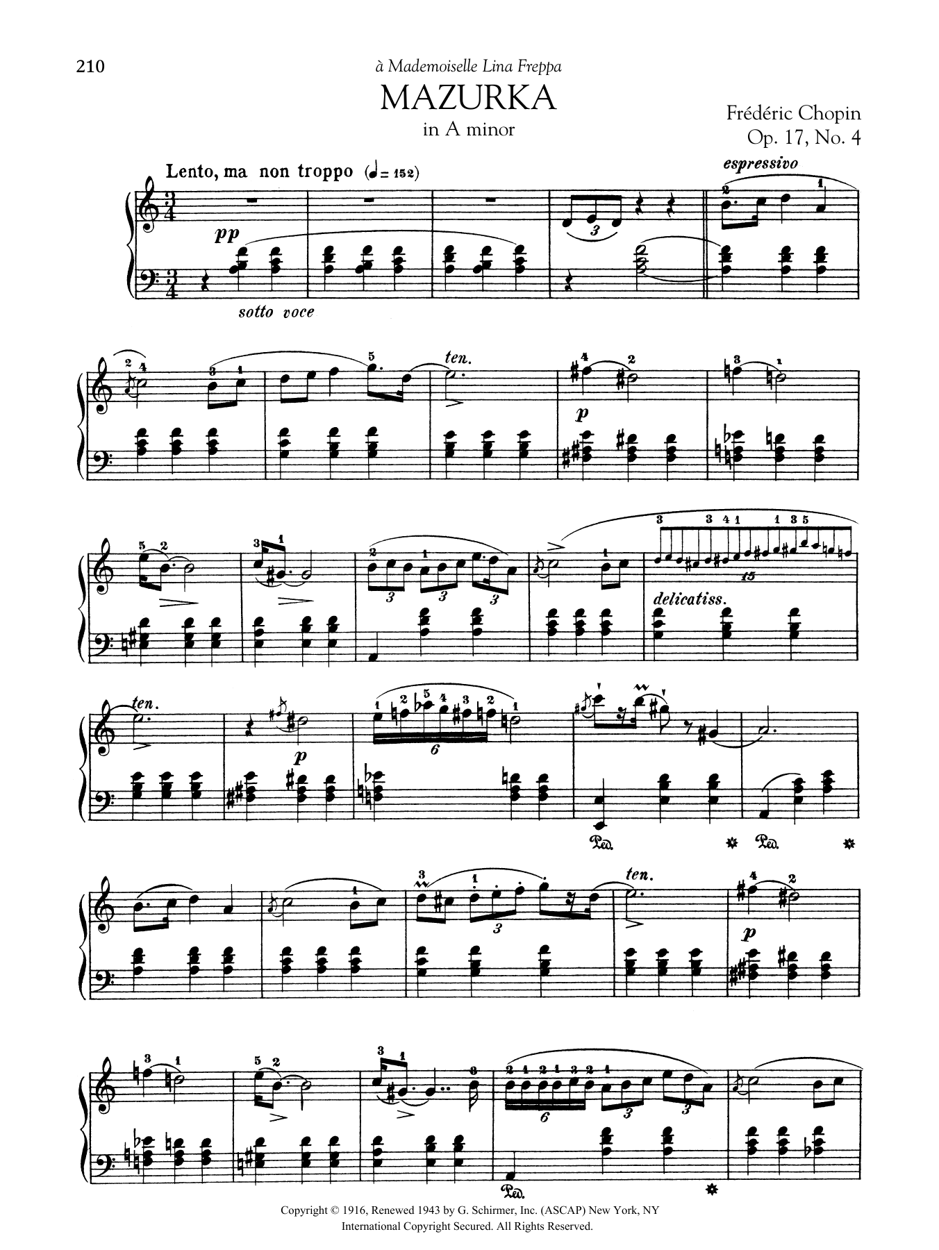 Product gallery: Page 1 of 1 Mazurka in A minor, Op. 17, No. 4, Frédéric Chopin