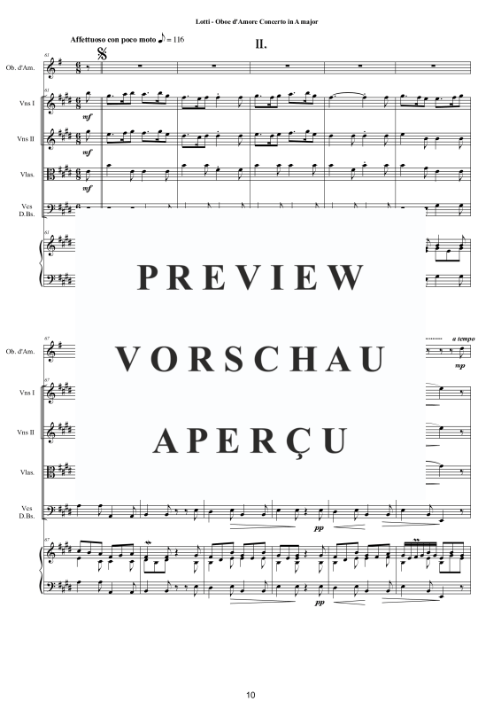 Produktgalerie: Seite 11 von 11 Concerto in A major, , Oboe d'Amore und Kammerorchester