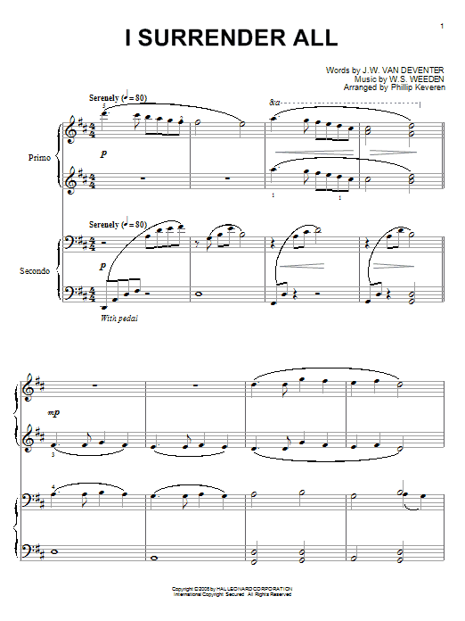 Produktbild zu: I Surrender All (arr. Phillip Keveren)