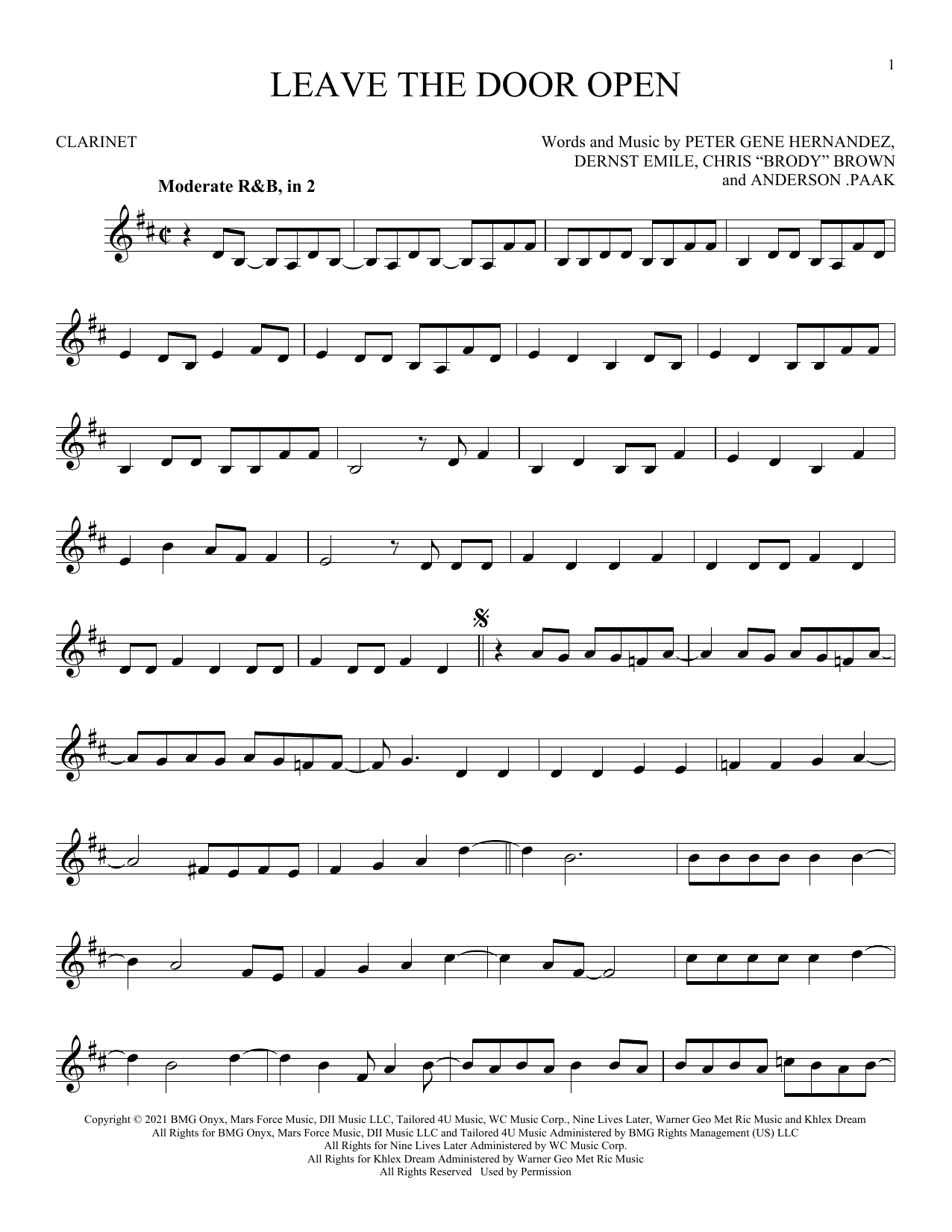 Product gallery: Page 1 of 1 Leave The Door Open, Silk Sonic