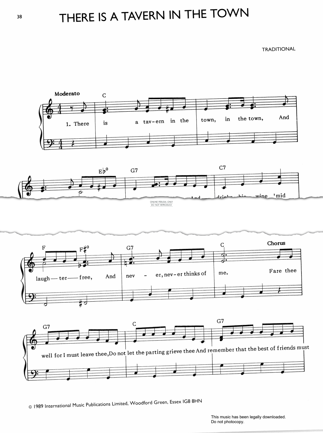 gallery: There Is A Tavern In The Town, Traditional, Gesang, Gitarre, Klavier