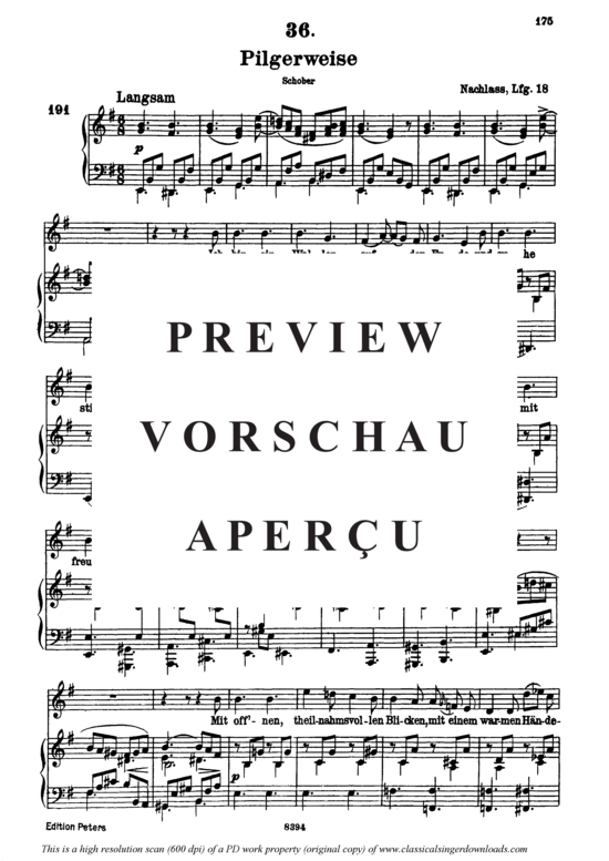 gallery: Pilgerweise D.789 , , (Gesang hoch + Klavier)