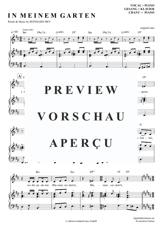 Product gallery: Page 9 of 11 In Meinem Garten, Mey, Reinhard, Klavier, Gesang & Akkorde