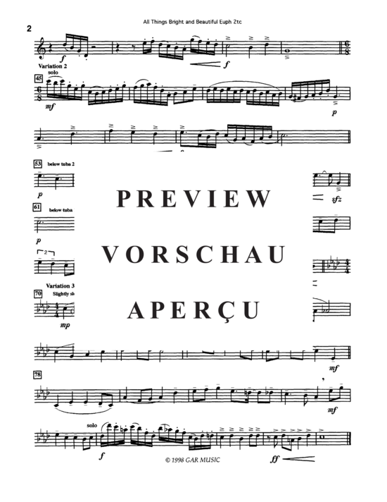 gallery: All Things Bright and Beautiful , , (Tuba Quartett EETT)