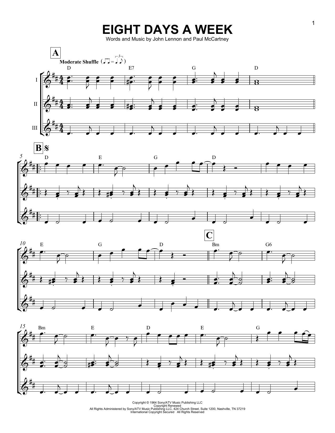 Product gallery: Page 1 of 1 Eight Days A Week, The Beatles