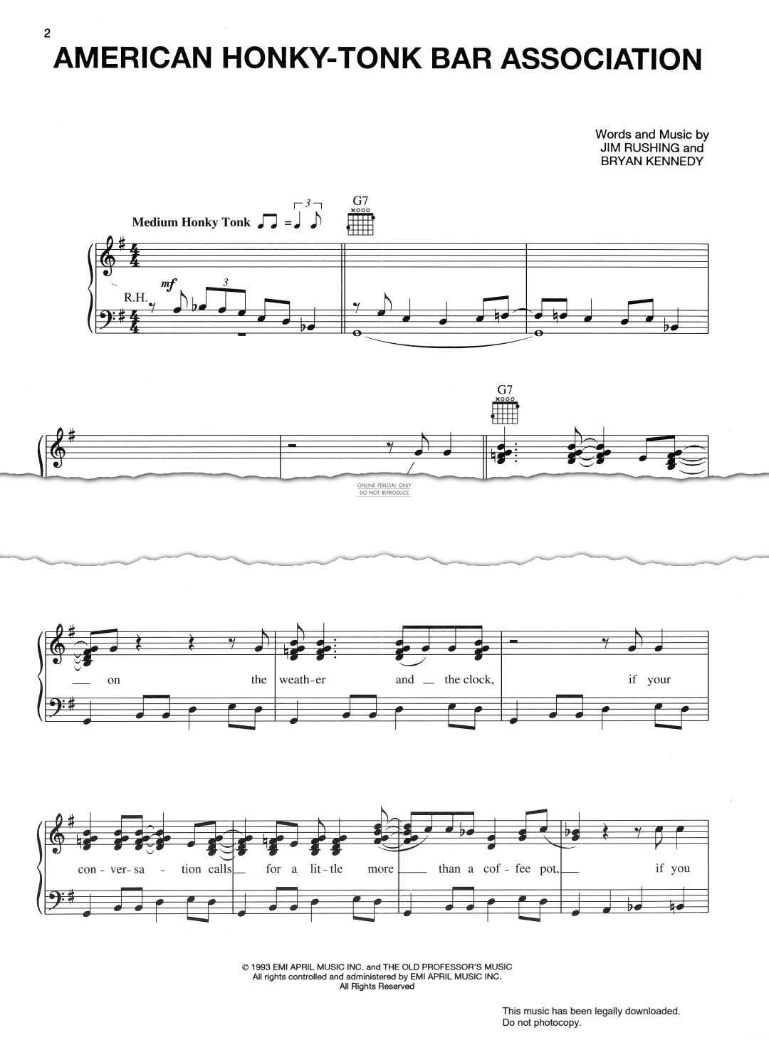 Produktgalerie: Seite 1 von 1 American Honky Tonk Bar Association, Garth Brooks, Gesang, Gitarre, Klavier