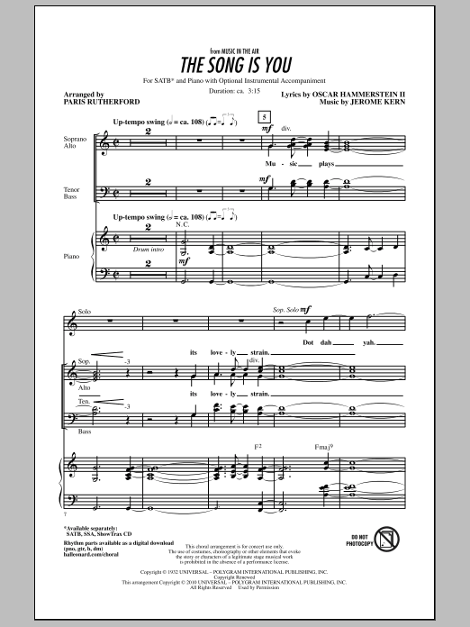 Produktbild zu: The Song Is You